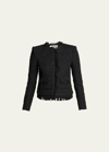 L Agence Angelina Tweed Blazer In Black