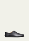 Maison Margiela Men's Tabi Split-toe Leather Loafers In Black