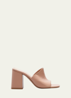 Gianvito Rossi Wynn Lambskin Block-heel Mule Sandals In Brown