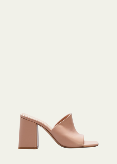 Gianvito Rossi Wynn Lambskin Block-heel Mule Sandals