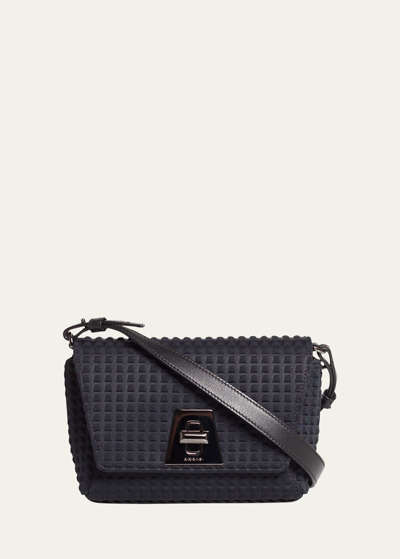 Akris Anouk Little Day Techno Fabric Crossbody Bag In Black