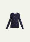 Libertine Embellished 10 S N E 1' Silky Cashmere Pullover In Blue