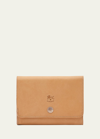 Il Bisonte Unisex Leather Snap Wallet In Brown