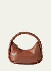 Hereu Espiga Braided Leather Top-handle Bag In Brown