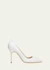 Manolo Blahnik Bb 105mm Leather Pumps In White