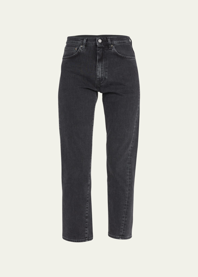 Totême Twisted Seam Denim Pants In Black