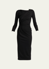 Giorgio Armani Asymmetric Keyhole Midi Dress