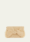 Anya Hindmarch Bow Straw Clutch In Natural