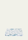 Matouk Schumacher Khilana Queen Fitted Sheet In Blue