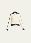 Ganni Recycled Logo Track Jacket In Neutral