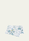 Matouk Schumacher Khilana Full/queen Flat Sheet In Blue