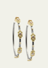 Armenta Old World Two-tone Scroll Hoop Earrings In Metallic