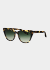 Barton Perreira Falana Acetate Cat-eye Sunglasses In Green