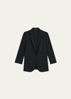 Theory Precision Ponte Boyfriend Blazer In Black