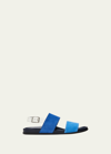 Manolo Blahnik Men's Jesolo Suede-leather Sandals In Blue