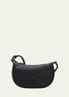 Il Bisonte Luna Medium Vintage Leather Shoulder Bag In Black