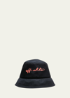 Off-white Off Script Bucket Hat In Black