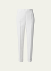 Akris Chris Conical-leg Crepe Pants In White