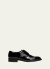 Giorgio Armani Men's Patent Leather Derby Shoes In Black