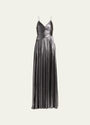 Retroféte Doss Metallic Cocktail Dress In Gray