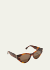 Fendi Tortoiseshell Acetate Cat-eye Sunglasses In Brown