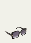 Fendi Ff Oversized Square Acetate Sunglasses In Black