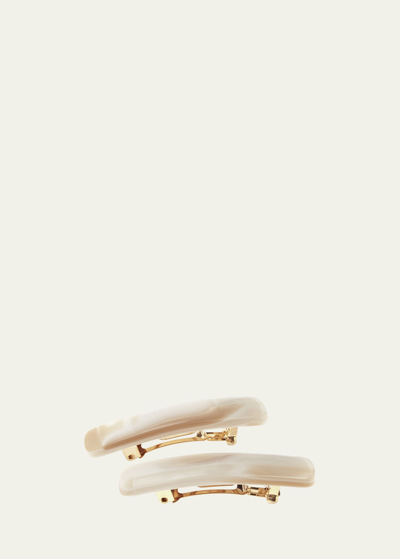 France Luxe Mini Classic Rectangle Barrettes, Set Of 2