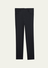 Theory Treeca Precision Ponte Five-pocket Cropped Pants In Black
