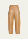 Wandler Chamomile Leather Jeans In Brown