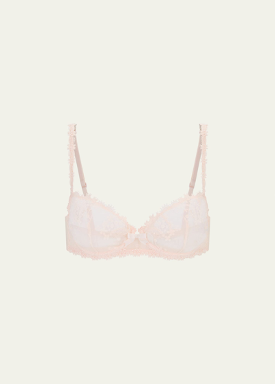 Simone Perele Wish Lace Demi Cup Bra In Pink