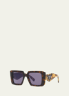 Prada Square Acetate Sunglasses In Purple