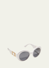 Versace Medusa Round Acetate Sunglasses In White