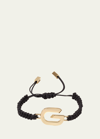 Givenchy G-link Cord Bracelet In Black