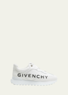Givenchy Men's Giv Runner Leather Logo Sneakers In White