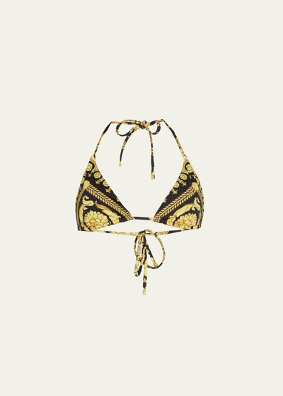 Versace Barocco Triangle Bikini Top