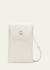 Akris Anouk Phone Pouch Crossbody Bag In White