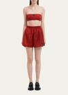 Prada Re-nylon Bandeau Bra In Red