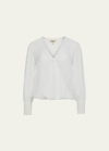 L Agence Enzo Cross-front Blouse In White