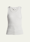 Agolde Poppy Scoop-neck Tank In White
