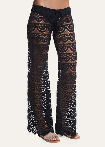 Pq Swim Malibu Embroidered-lace Coverup Pants