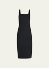 Beyond Yoga Icon Spacedye Side-slit Midi Dress In Black