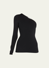 Victoria Beckham One Shoulder Top In Black