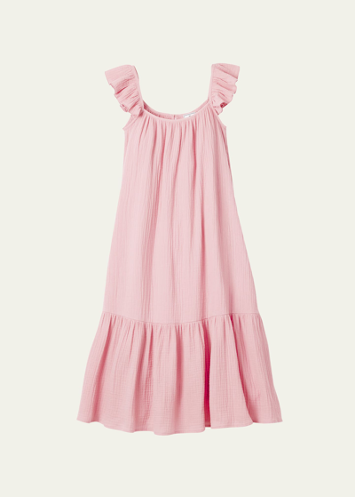 Petite Plume Celeste Sleeveless Gauze Nightgown In Pink