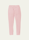 Petite Plume Gauze Drawstring Pants In Pink