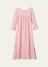 Petite Plume Provence 3/4-sleeve Gauze Nightgown In Pink