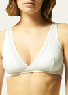 Simone Perele Eugenie Wireless Bralette W/ Lace Trim In White