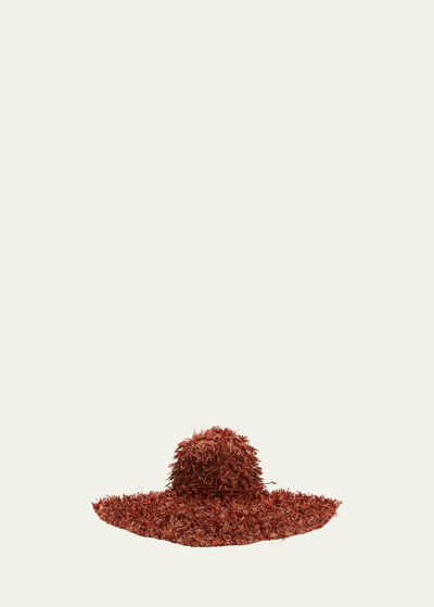 Sans Arcidet Summertime Straw Hat In Brown