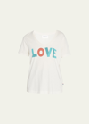Sol Angeles Love V-neck T-shirt In Neutral