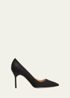Manolo Blahnik Bb 90mm Satin Pumps In Black