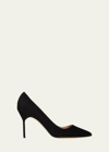 Manolo Blahnik Bb 90mm Suede Pumps In Black